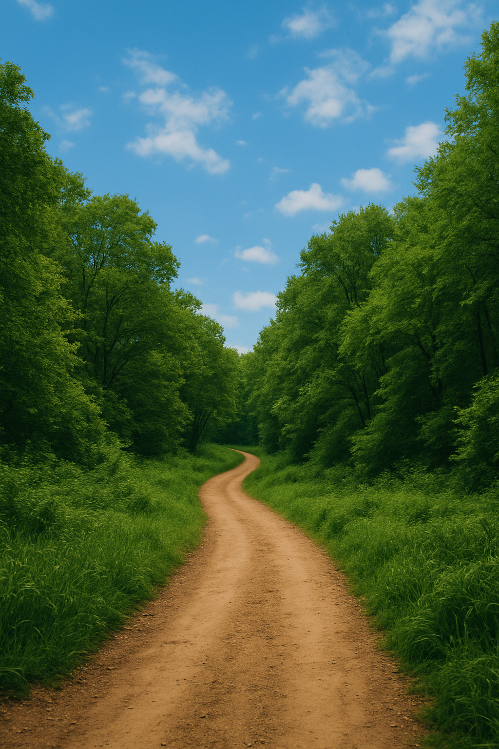 open blue sky through green trees symbolizing groundedness and the mother-daughter bond